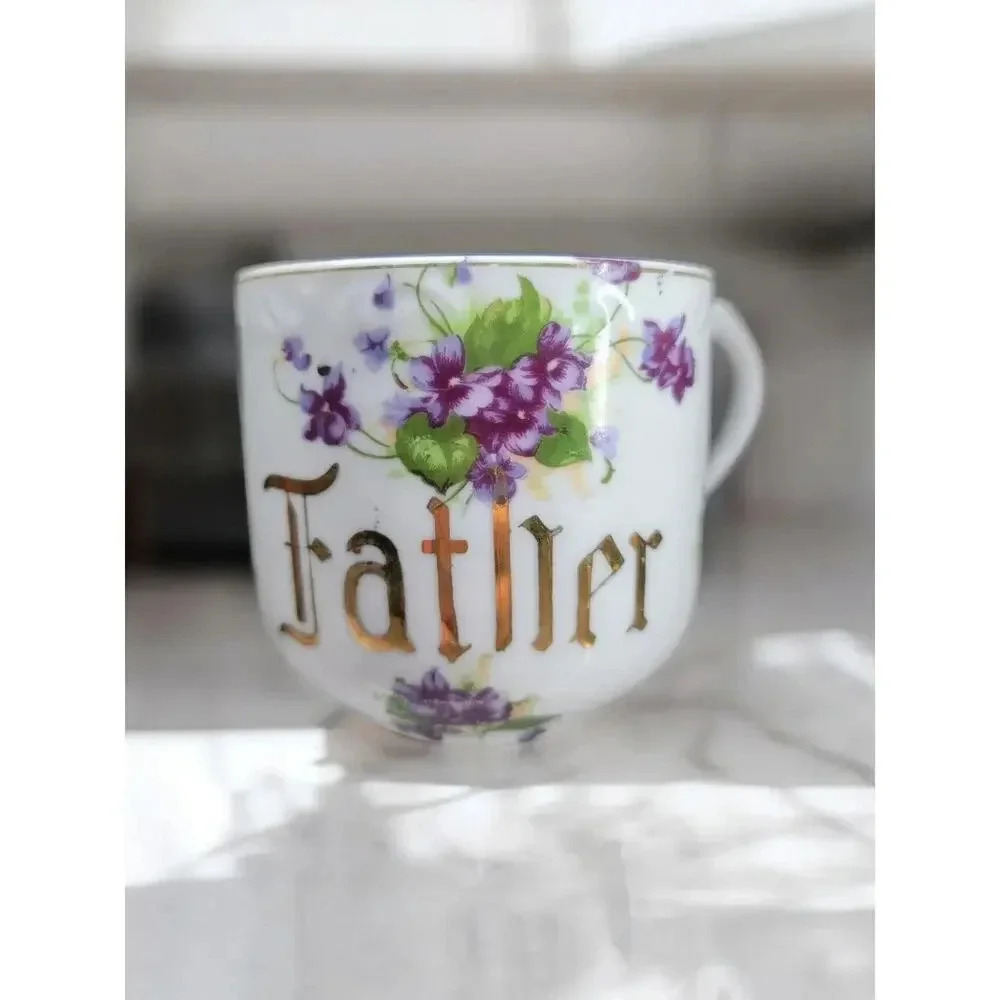 Vintage ESD Japan Hand Painted "Father" Mug Teacup